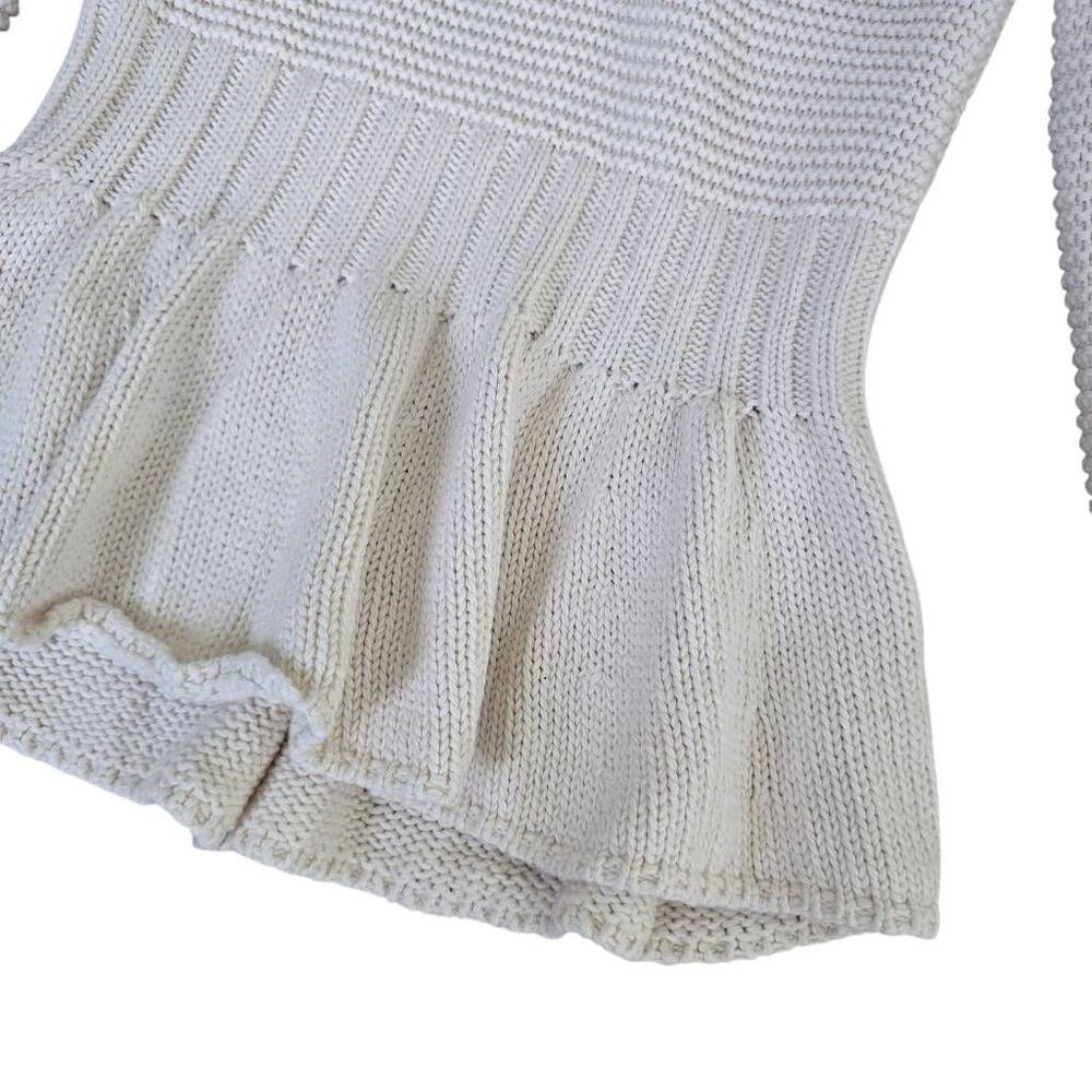 La Vie by Rebecca Taylor Sweater Women's Small Ivory Knit Pelpum Chalk Gorpcore - Picture 3 of 7